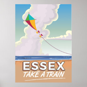 Poster Cartaz de viagem antigo de Essex, Reino Unido