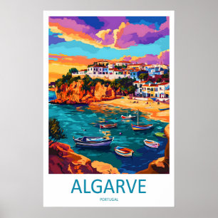 Poster Cartaz de Viagem Antigo do Algarve Parque Nacional