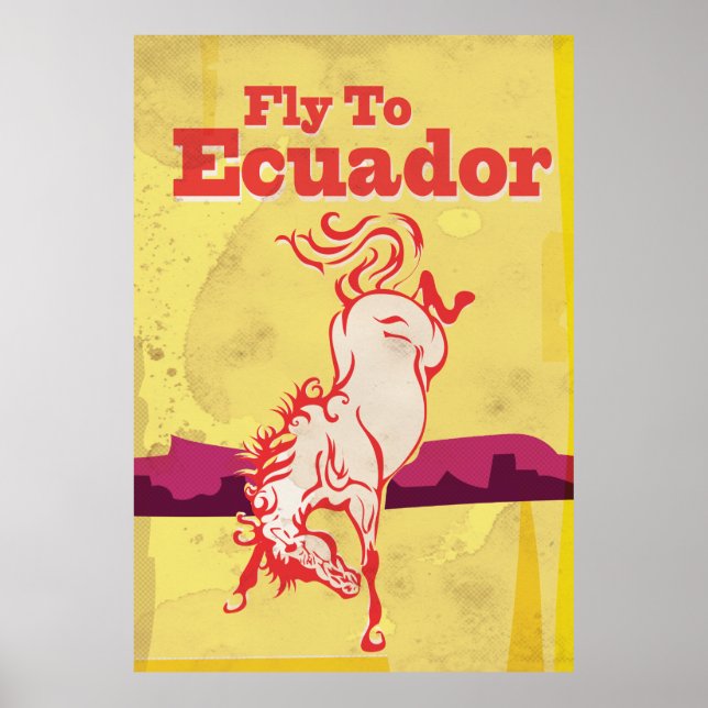 Poster Cartaz de Viagem Antigo do Equador (Frente)