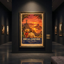Cartaz de Viagem Antigo do Rio de Janeiro | Parede