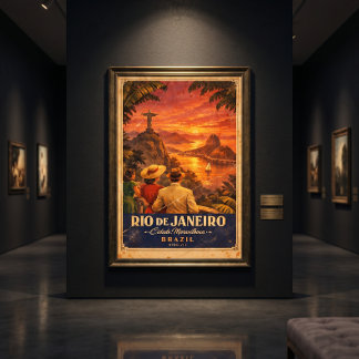 Poster Cartaz de Viagem Antigo do Rio de Janeiro | Parede