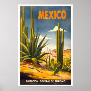 Pôster Cartaz de Viagem Antigo México 2