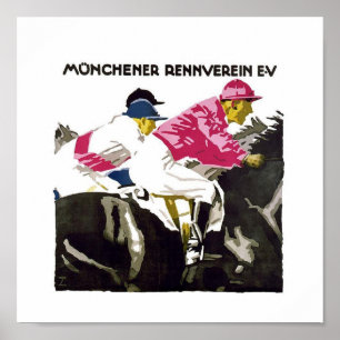 Pôster Cartaz de Viagem Antigo Munchener Rennverein E.v