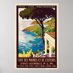 Poster Cartaz de Viagem Antigo Paris Lyon - EnquadradoNão