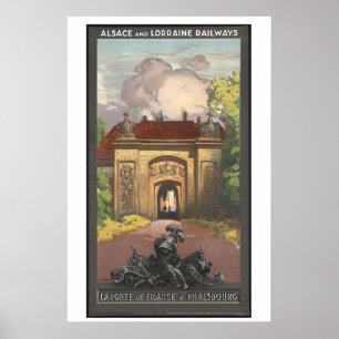 Poster Cartaz de Viagem Antigo Porta de Phalsbourg para a