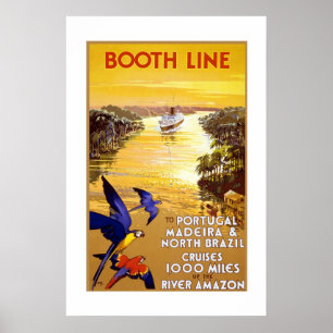 Pôster Cartaz de Viagem Antigo Portugal Brasil