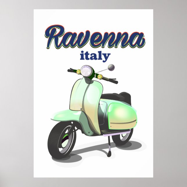 Poster Cartaz de viagem antigo Ravenna Itália (Frente)