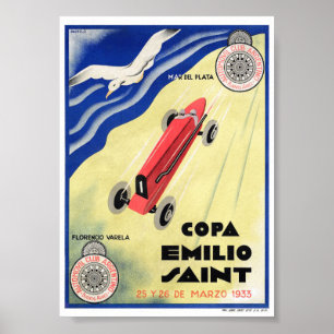 Poster Cartaz de Viagem Antigo Restaurado da Argentina
