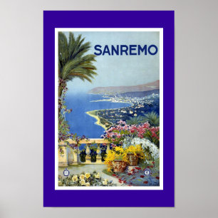 Pôster Cartaz de Viagem Antigo Sanreno