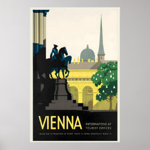 Poster Cartaz de Viagem Antigo Viena Áustria