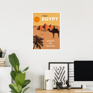 Poster Cartaz de viagem ao Egito