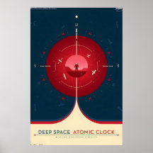 Cartaz de Viagem ao Estilo Retro da NASA - Atômico