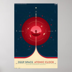 Poster Cartaz de Viagem ao Estilo Retro da NASA - Atômico