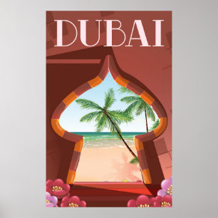 Poster Cartaz de viagem ao Palácio de Dubai