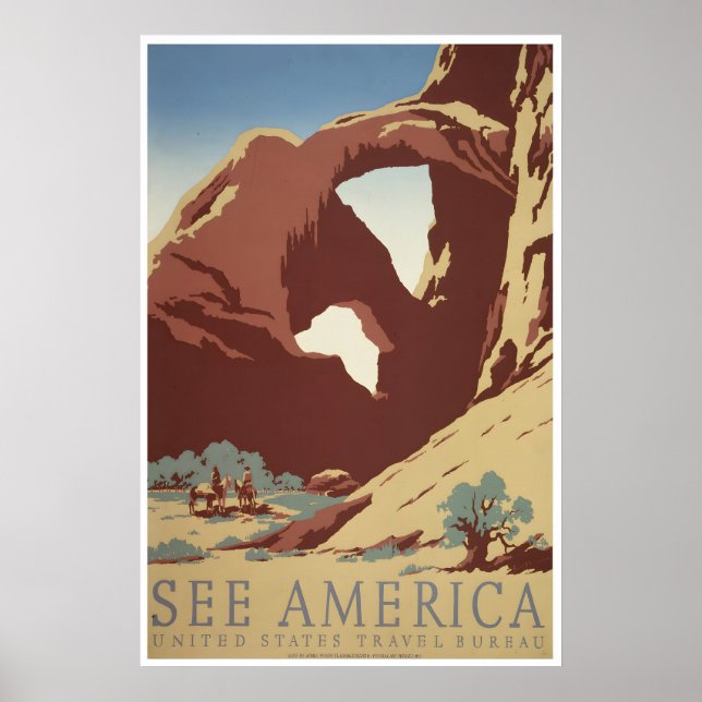 Poster Cartaz de Viagem Arches Parque Nacional Arte Améri (Frente)