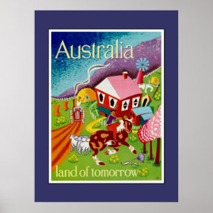 Poster Cartaz de Viagem Arte Vintage Austrália