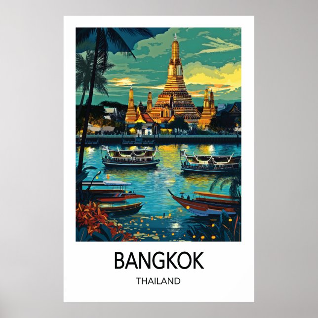 Poster Cartaz de Viagem Bangkok (Frente)