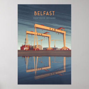 Poster Cartaz de Viagem Belfast Irlanda do Norte