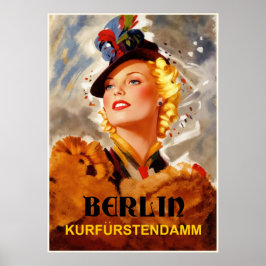 Poster Cartaz de Viagem Berlim Kurfürstendamm