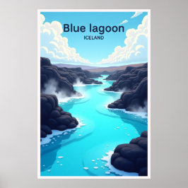 Poster Cartaz de Viagem Blue Lagoon Islândia