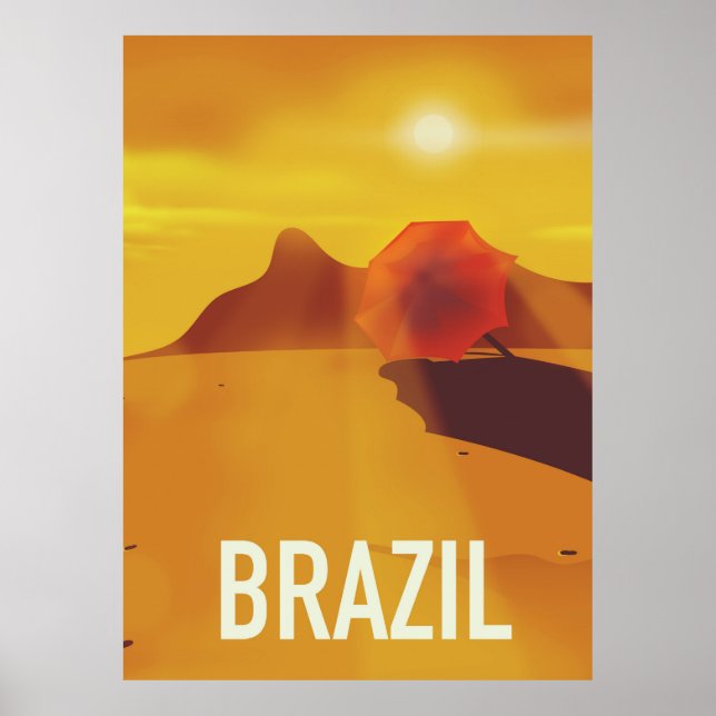 Poster cartaz de viagem Brasil (Frente)