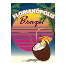 Cartaz de viagem brasileiro Florianópolis