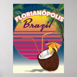 Pôster Cartaz de viagem brasileiro Florianópolis