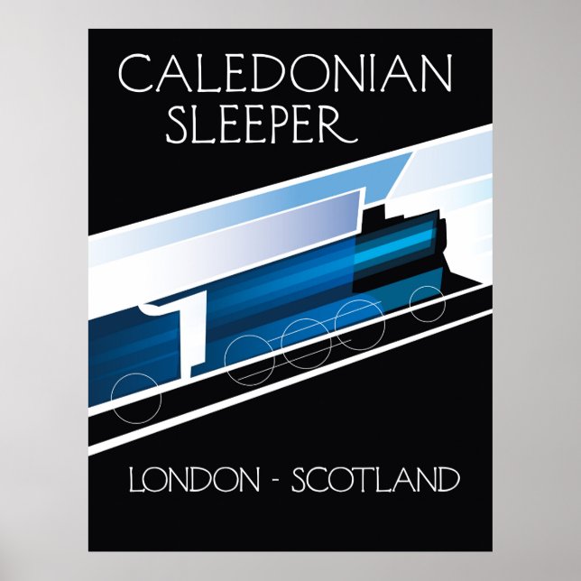 Poster Cartaz de viagem Caledonian Sleeper Londres Escóci (Frente)