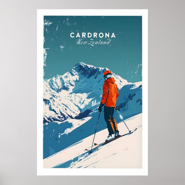 Poster Cartaz de Viagem Cardrona - Nova Zelândia 1 (Frente)