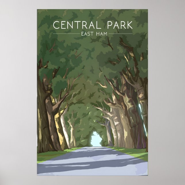 Poster Cartaz de Viagem Central Park East Ham (Frente)