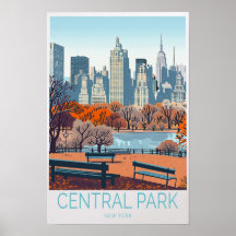 Cartaz de Viagem Central Park Nova York