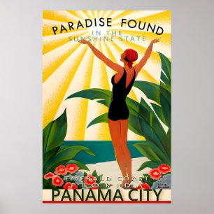 Poster Cartaz de Viagem Cidade do Panamá Condado de Bay F
