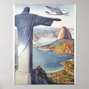 Poster Cartaz de Viagem Clipper Rio (2015) cromolitografi