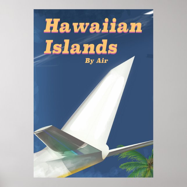 Pôster cartaz de viagem comercial das Ilhas Havaianas (Frente)