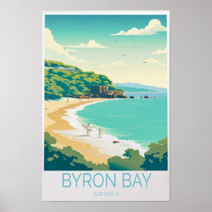 Poster Cartaz de Viagem Costeira de Byron Bay