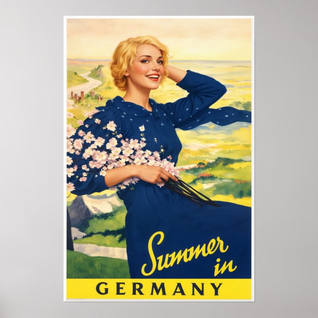 Poster cartaz de viagem da Alemanha (Frente)