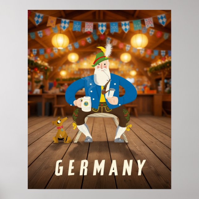Poster Cartaz de Viagem da Alemanha (Frente)