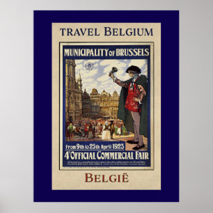 Poster Cartaz de Viagem da Bélgica (1923)