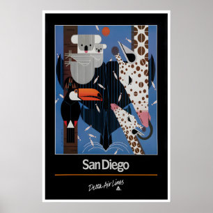Poster Cartaz de Viagem da Califórnia de San Diego Impres