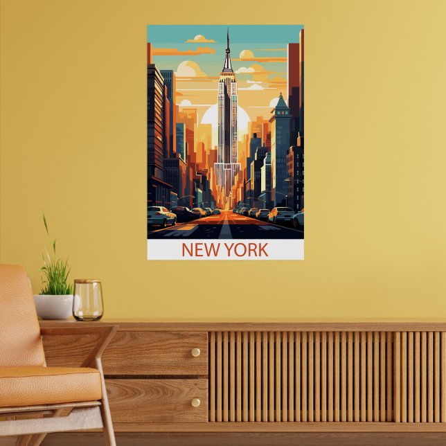 Poster Cartaz de Viagem da Cidade de Nova York (Sala de Estar 2)