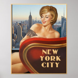 Poster Cartaz de Viagem da Cidade de Nova York 