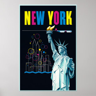 Poster Cartaz de viagem da cidade de Nova York
