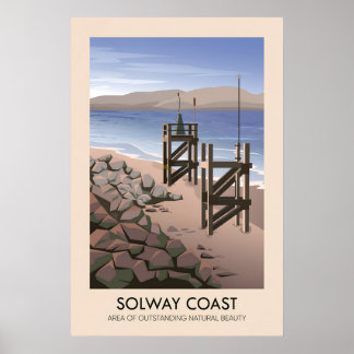 Poster Cartaz de Viagem da Costa Solway AONB