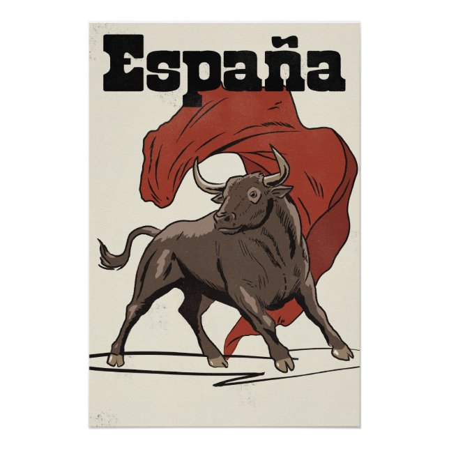 Pôster Cartaz de viagem da Espanha (Frente)