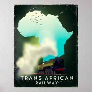 Poster Cartaz de viagem da Ferrovia Transafricana