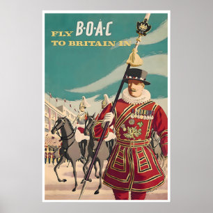 Poster Cartaz de Viagem da Grã-Bretanha Arte Britânica UK