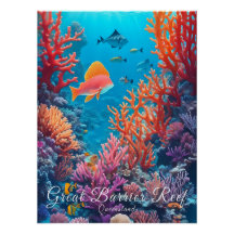 Cartaz de Viagem da Grande Barreira de Coral da Au