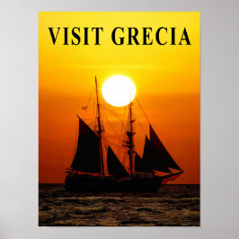 Poster Cartaz de Viagem da Grécia