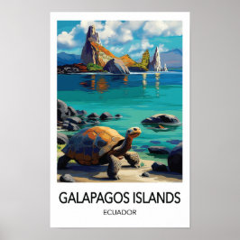 Poster Cartaz de Viagem da Ilha Galápagos Equador