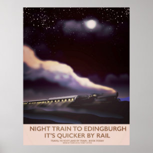 Pôster Cartaz de viagem da locomotiva de Edimburgo